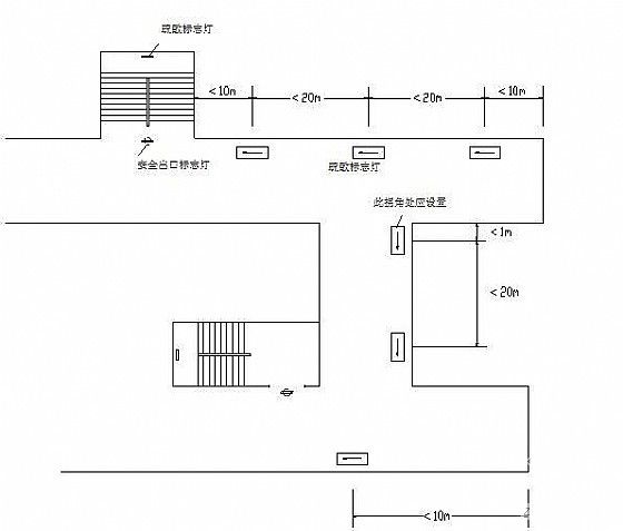 疏散指示標(biāo)志燈施工設(shè)計(jì)圖